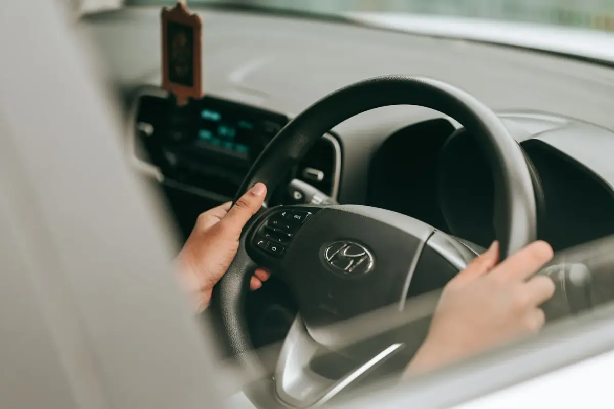 Driver at the wheel after a car key job